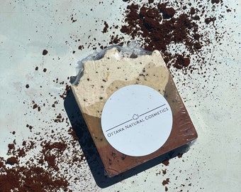 Handmade Coffee Latte Soap Bar: Vegan Exfoliating Soap