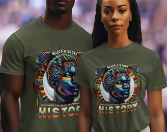 Schwarze Geschichte Unisex T-Shirt, Bürgerrechtsbewegung, Black Lives Matter, Schwarzer Stolz, Schwarze Geschichte ist unsere Geschichts-Shirt,