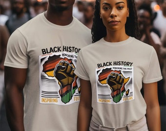Schwarze Geschichte Unisex T-Shirt, Bürgerrechtsbewegung, Black Lives Matter, Schwarzer Stolz, Schwarze Geschichte ist unsere Geschichts-Shirt,