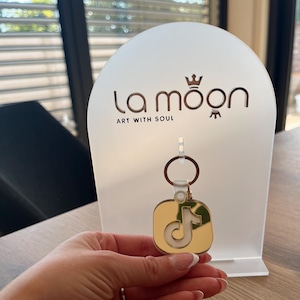 Llavero NFC, etiqueta nfc o código QR Logotipo de TikTok archivo SVG digital para redes sociales Laser