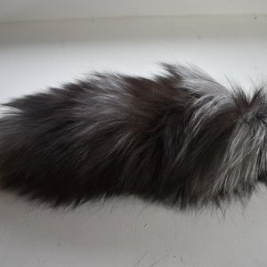 Dark Silver Fox Tail