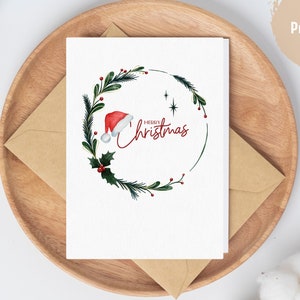 Christmas Card Printable - Mistletoe