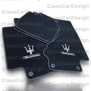 Maserati Carpet Floor Mats – Custom Fit Velour Floor Mats for Ghibli, Levante, Quattroporte, Granturismo, MC20, Grecale