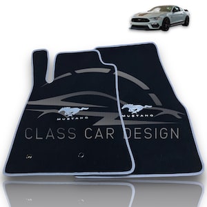 Alfombrillas de terciopelo para Ford Mustang: alfombras personalizadas para modelos GT, GT500, Mach-E y Shelby Fastback Convertible (1964-2025)