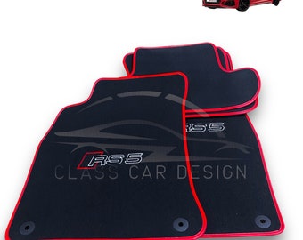 Floor Mats For Audi RS5 – Custom Velour Carpet for RS5 B8 B9 B9.5 (2010–2025) | Premium Quality Interior Mats | Custom Fit