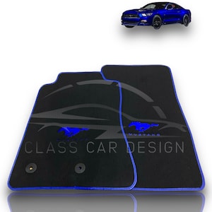 Alfombrillas de terciopelo para Ford Mustang: alfombras personalizadas para modelos GT, GT500, Mach-E y Shelby Fastback Convertible (1964-2025)