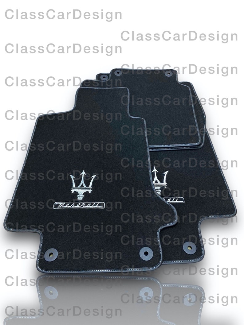 Luxury Car Carpet Velour Floor Mats For Maserati All Models Ghibli / Levante / Quattroporte / Grancabrio / Granturismo / Grecale / MC20 image 2
