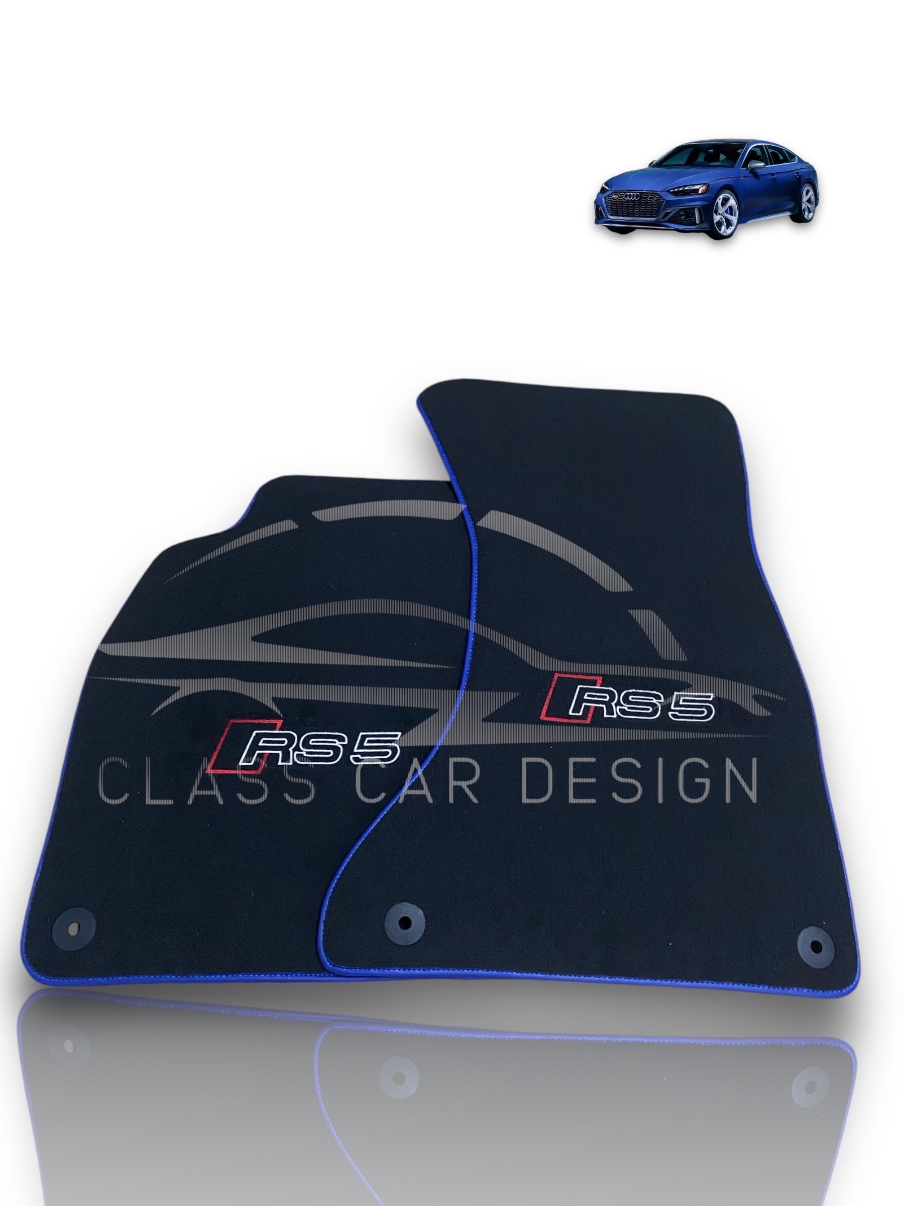 Audi RS5 Floor Mats – Custom Velour Carpet for RS5 B8 B9 B9.5 (2010–2025) | Premium Quality Interior Mats | Custom Fit
