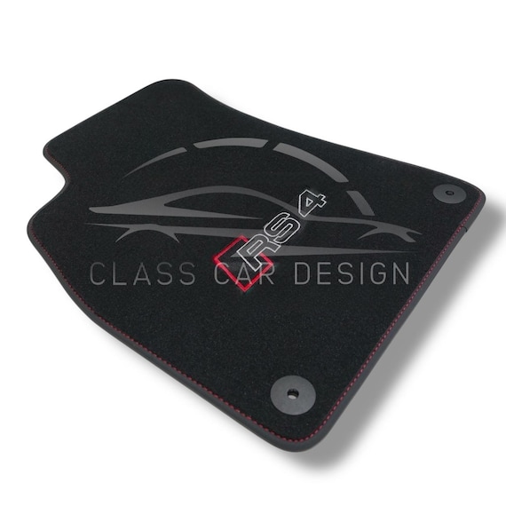 Tappetini Auto In Moquette Per Mercedes Classe B W245 (2005-2010): Set 4 Pezzi Con Loghi E Fissaggi - 4