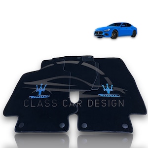 Maserati Carpet Floor Mats – Custom Fit Velour Mats for Ghibli, Levante, Quattroporte, Granturismo, Grancabrio, MC20, Grecale