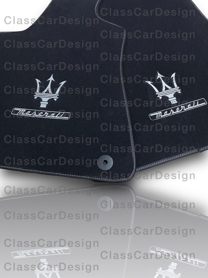 Luxury Car Carpet Velour Floor Mats For Maserati All Models Ghibli / Levante / Quattroporte / Grancabrio / Granturismo / Grecale / MC20 image 3