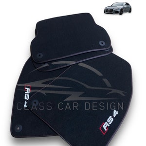 Luxus Auto Teppich Velour Fußmatten Für Audi RS4 Bodenmatten, B5 / B6 / B7 / B8 / B9, Fußmatten Für Audi RS4, Audi RS4 Fußmatten