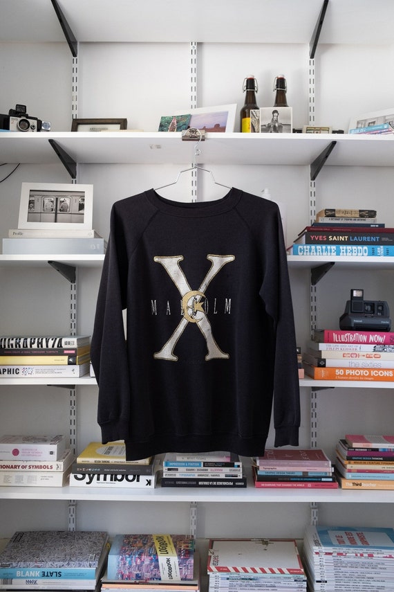 90s Malcolm X Logo Crewneck Black - Etsy Canada 90s Malcolm X Logo Crewneck Black - Etsy Canada