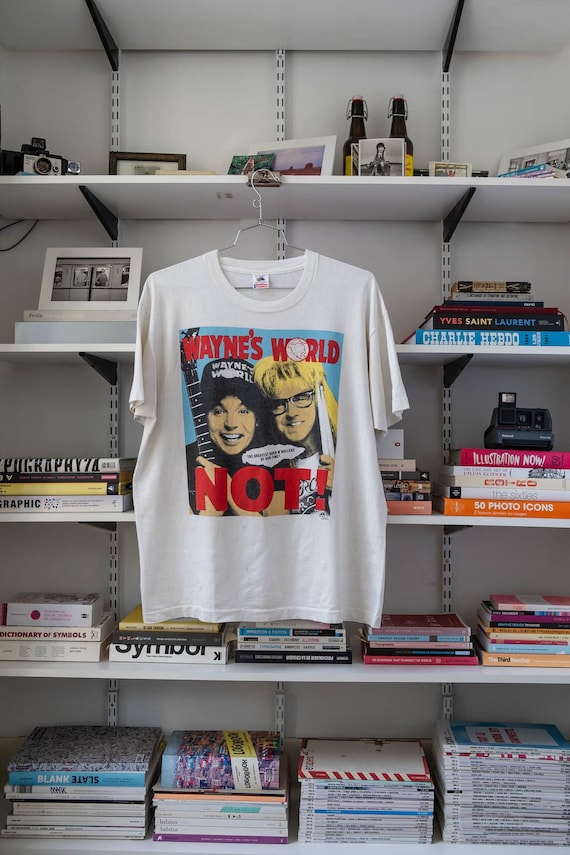 Wayne's World 'NOT' Movie 1992 T-Shirt White - image 1
