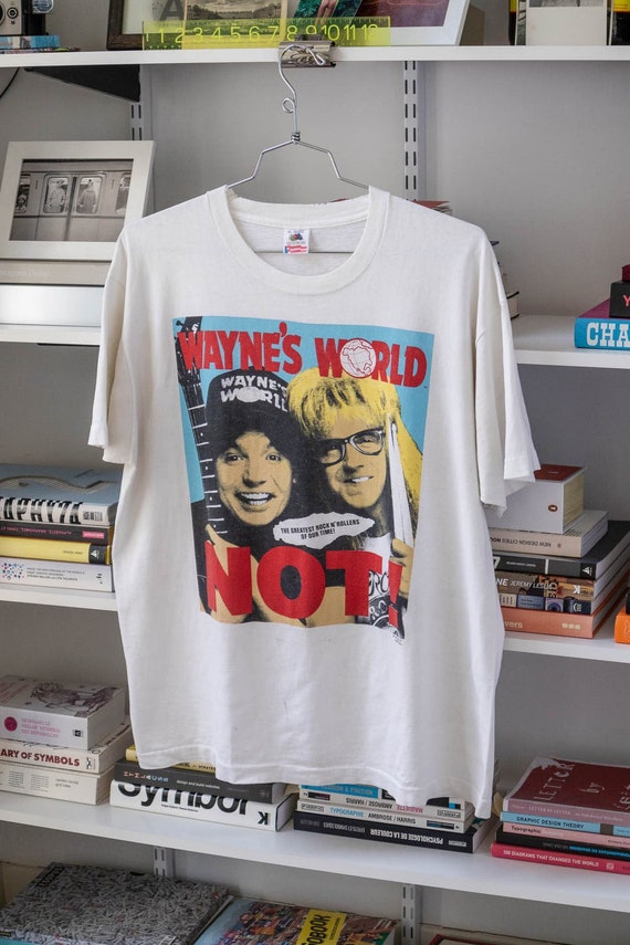 Wayne's World 'NOT' Movie 1992 T-Shirt White - image 3