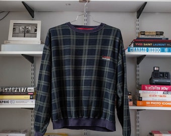 Chaps Ralph Lauren Plaid Crewneck Vert/Marine