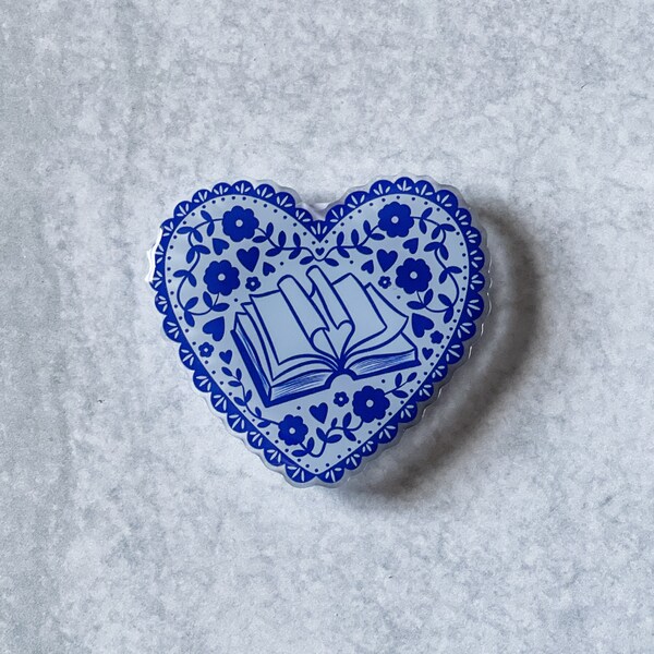 Bookish Heart Kindle Grip Stand, Kindle Accessories, Bookish Merch, Gift For Bookworm, Bookish Gift, Romance Book, Phone Grip, Kindle Holder
