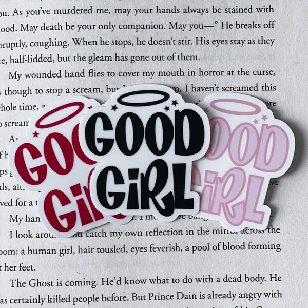 Good Girl Y2K Sticker, Book Lover Merch, Kindle Sticker, Bookish Stickers, Kindle Accessory, Smutty Books, Romance Book Merch, Bookworm Gift