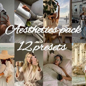 12 Aesthetic Presets for Photos, Lightroom Mobile Presets, Set of Fashion Presets, Influencer Presets, Natural filter, Light Presets