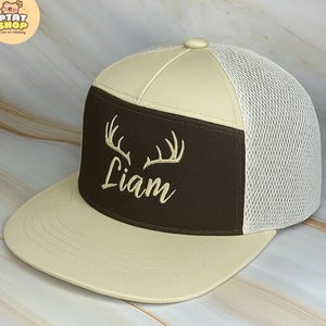 Embroidered Whitetail Rack Hat, Vintage Whitetail Antlers Hat, Hunting Season Hat,  Hunting camo, Snapback Hat, Richardson Trucker Hat