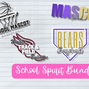 Schulgeist Maskottchen PNG Bündel, Sport Designs (Digitaler Download)
