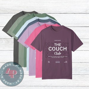 Comfort Colors Couch Club Shirt, couch club, comfort colors, club shirt