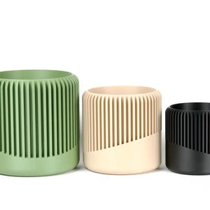 Portapenne a coste, organizer da scrivania scanalato, portapenne, decorazione moderna per ufficio, portamatite, accessorio da scrivania minimalista, stampato in 3D