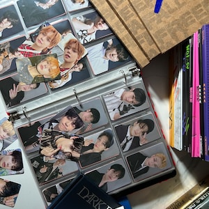 A4 customizable kpop photocard binder||with acid free and no pvc card sleeves||and with card binder sleeves