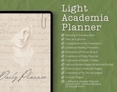Light Academia Digital Planner | Goodnotes, Notability, Noteshelf | Hyperlinked Tabs | Sunday & Monday Start | Undated PDF