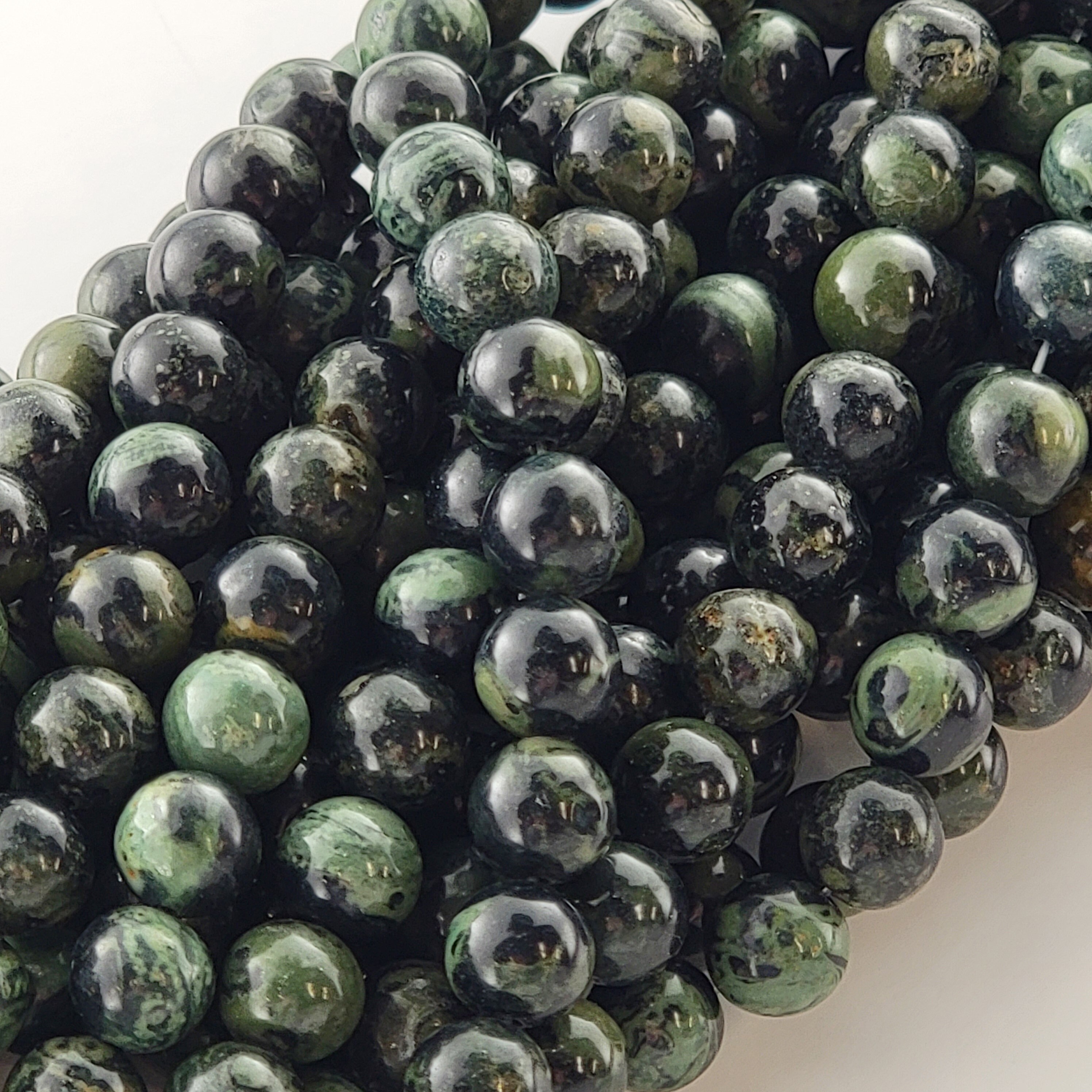 Kambaba Jasper Beads Green Gemstone Natural Smooth Crystal Round Beads Natural Stone 4mm 6mm 8mm 10mm crocodile jasper beads