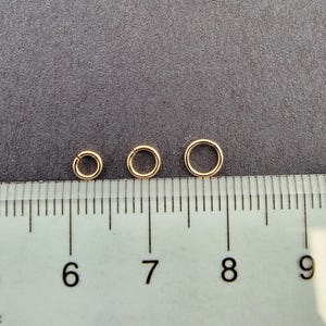 Jump Rings - Open/Split, 14k Gold-Filled, 22 Gauge, 3mm 4mm 5mm - 25 Pcs for Permanent Jewelry - Real Gold-Filled