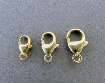 Lobster Trigger Clasp with Closed Loop, Gold-Filled (9mm, 12mm or 13mm)
