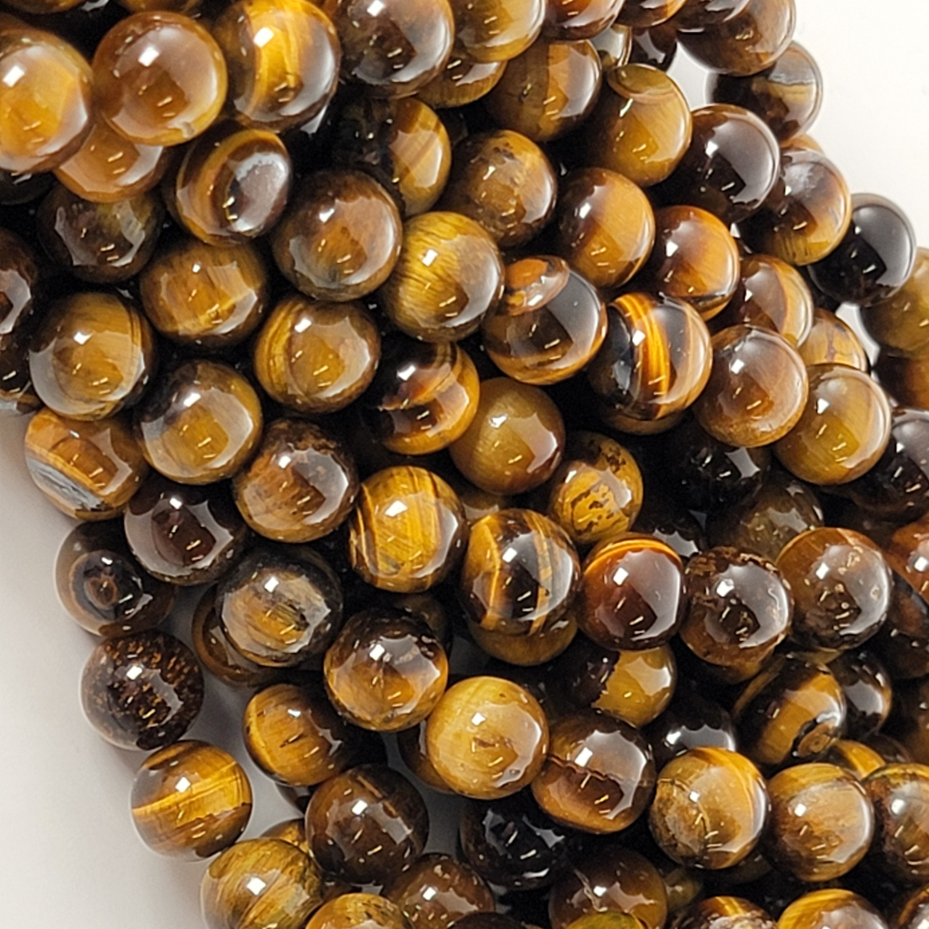 Tiger's Eye Beads Brown Gemstone Genuine Crystal Natural Smooth Round Beads Natural Stone 6mm 8mm 10mm