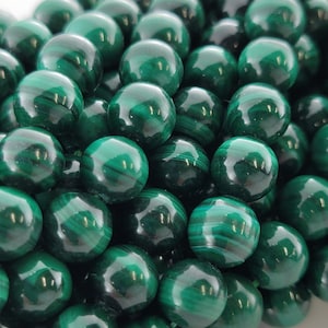 Malachite Beads Top Quality Gorgeous Heavy Gemstone Green Crystal Natural Smooth Round Beads Natural Stone 4mm 6mm 8mm 10mm