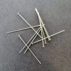 Headpins, 24 Gauge, Anti-Tarnish Sterling Silver, 10 Pcs, Jewelry Making Supplies