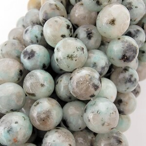 Sesame Jasper Beads, Kiwi Jasper Beads Gemstone Genuine Crystal Natural Smooth Round Beads Real Natural Stone 6mm 8mm 10mm kiwi quartz