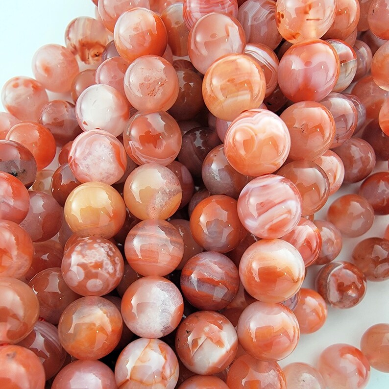 nanhong agate south red agate china natural beads stone 6mm 8mm 10mm transparent wholesale DIY bulk loose beautiful gemstone semiprecious real untreated