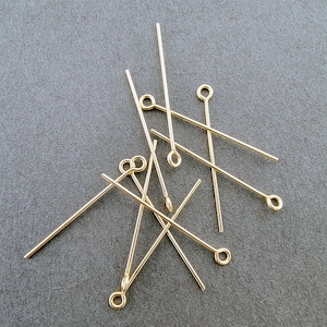 Eye Pin Gold-Filled 22g 22 gauge 1-inch, 1.5-inch or 2-inch options - 10 pcs - actual gold-filled not plated