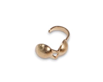 Clamshell Bead Tip 14k Gold-Filled 3.5mm - 6 Pcs - Real Gold-Filled 5% Gold