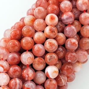 nanhong agate south red agate china natural beads stone 6mm 8mm 10mm transparent wholesale DIY bulk loose beautiful gemstone semiprecious real untreated