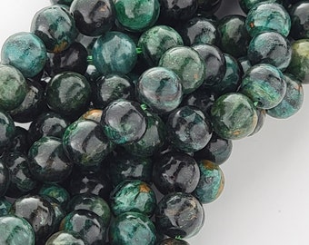 Emerald Beads B Quality Genuine Gemstone Natural Smooth Round Beads 6mm 8mm 10mm green beryl beads