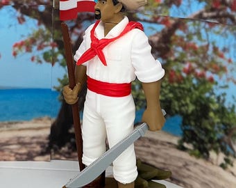 Jibaro puerto rico, jíbaro puertorriqueño, adorno artesanal boricua.