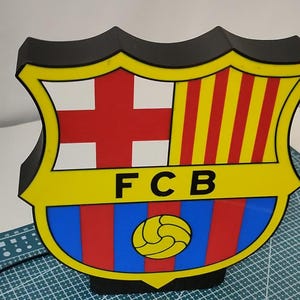 FC Barcelona 3D-Printed LED Lamp – Custom Barça Night Light, Football Fan Gift, USB-Powered Home Decor