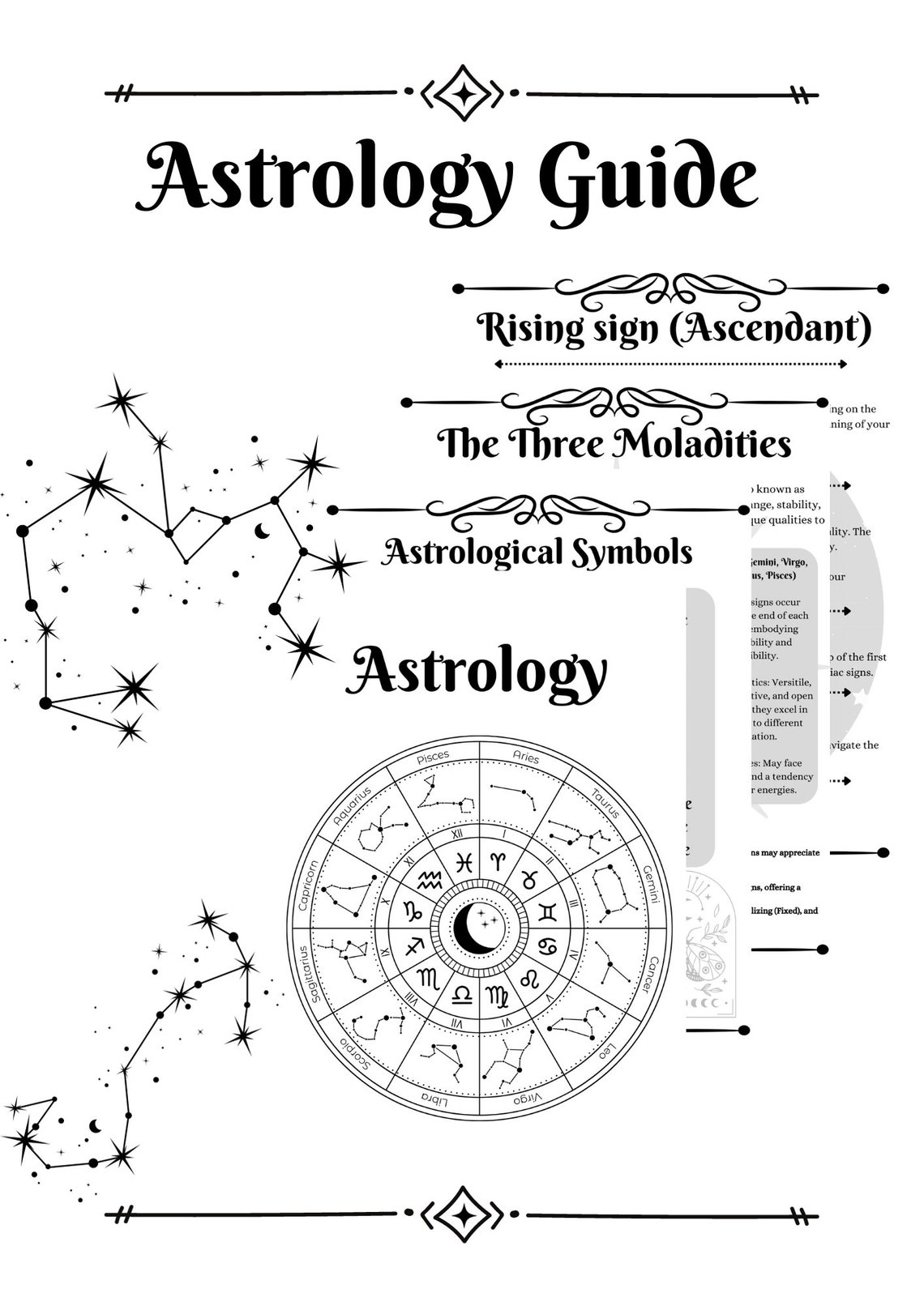 Astrology Guide - Birth Chart Information and Guide - Etsy