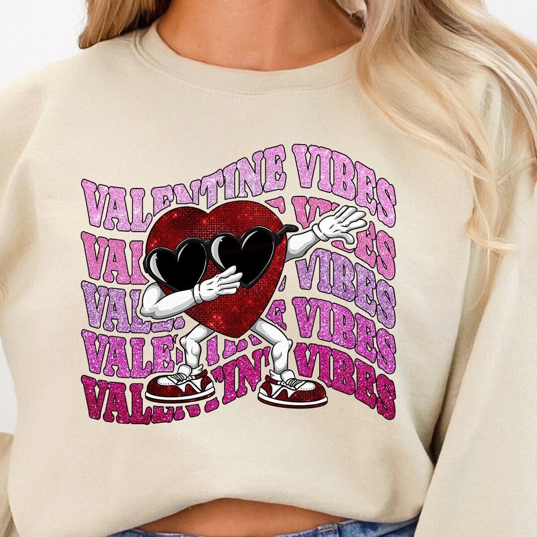 Heart Face Sequins Glitter Png, Valentines Day Sublimation Png ...