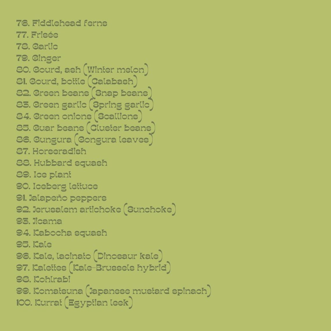 Vegetable visual data 4