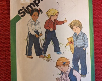Einfachheits-Schnittmuster 9885 Kleinkinder Hose, Wendeweste, Wendeweste Gr. 1/2 & 1