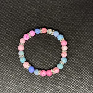 howlite and silver bracelet