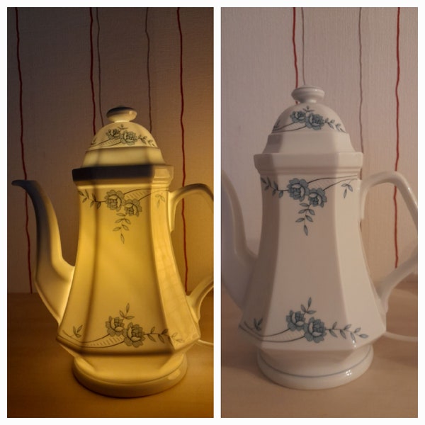 Upcycling, Kannenlampe, Dekolampe, Vintage