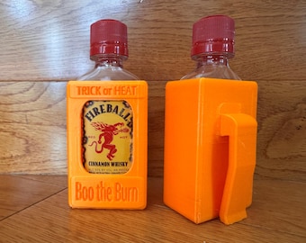 Halloween Edition! Fireball Mini Single Shot Holsters with Spooky Message-Carry Your Favorite Mini Bottle in Style!(Set of 2): Fireball Gift